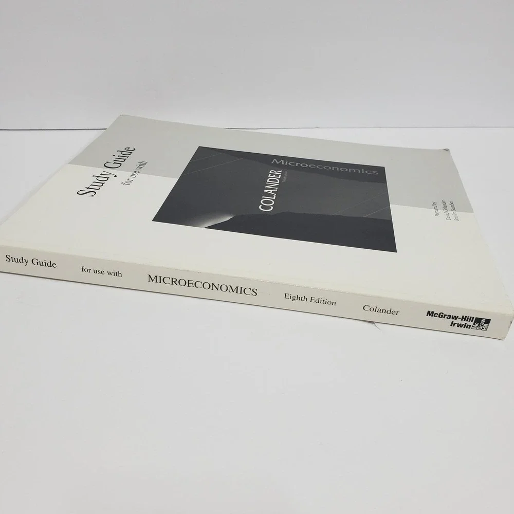 Study Guide to Accompany Microeconomics‎ David Colander 8th Ed Paperback Book